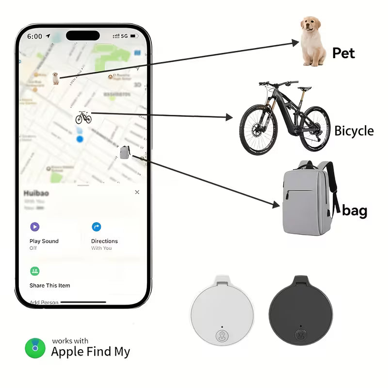 Smart Tracker - Suitable for Dogs/Cats/Keys/Luggage/Purge/Devices