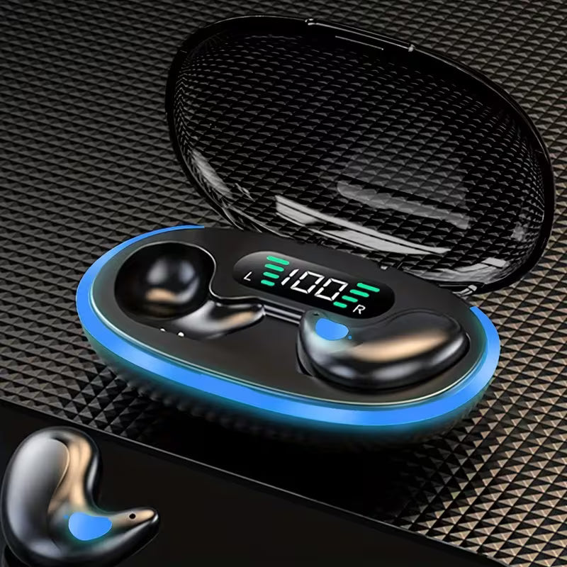 Wireless In-Ear Headphones- Comfortable Sleeping Earbuds with HIFI Bass, Stereo HD Calling, Rechargeable Lithium Battery, USB Type-C Charging