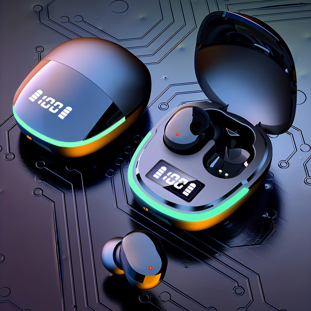 Wireless Earbuds with Touch Control & LED Screen for Ios & Android
