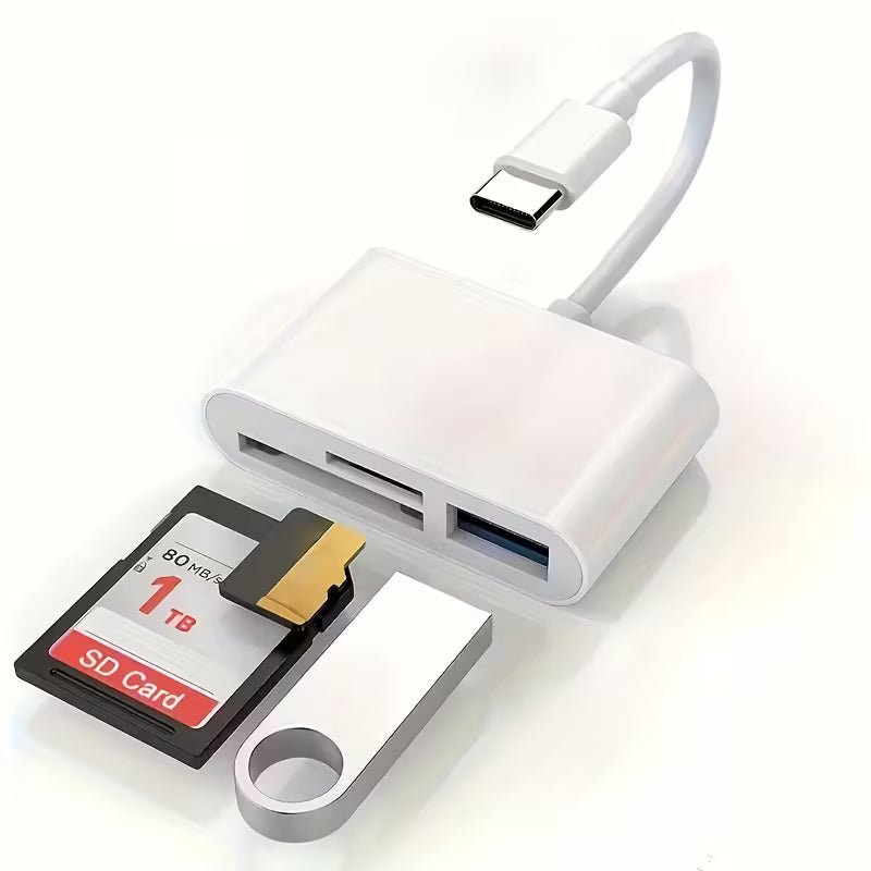 USB Type-C to SD/TF Memory Card Reader