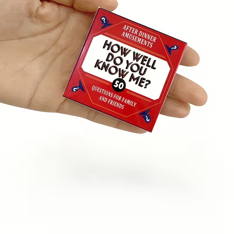 How well do you know me? - Card Game Entertainment Entertainment cards for family friends