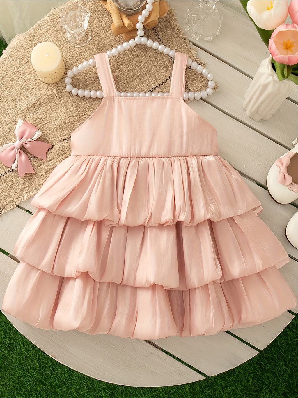 Summer Dress for Baby Girls Featuring a Bow, Perfect for little Princesses