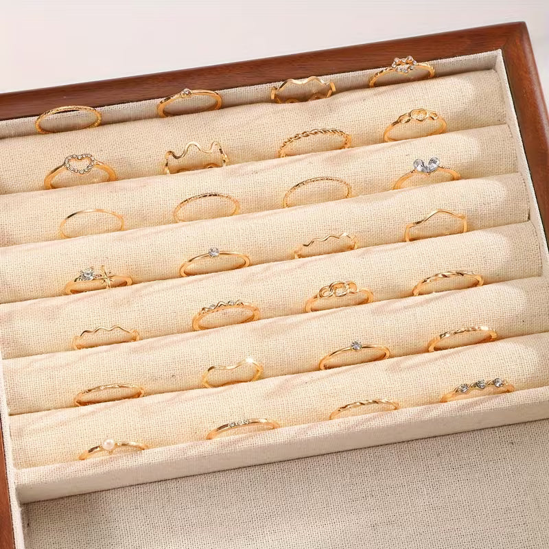 Elegant Women's Golden Coloured Rings