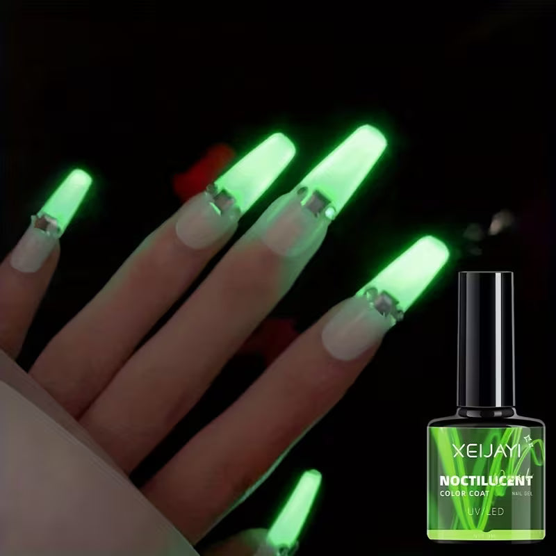 Glow in The Dark Gel Nail Polish Luminous Top Coat for Home Manicure