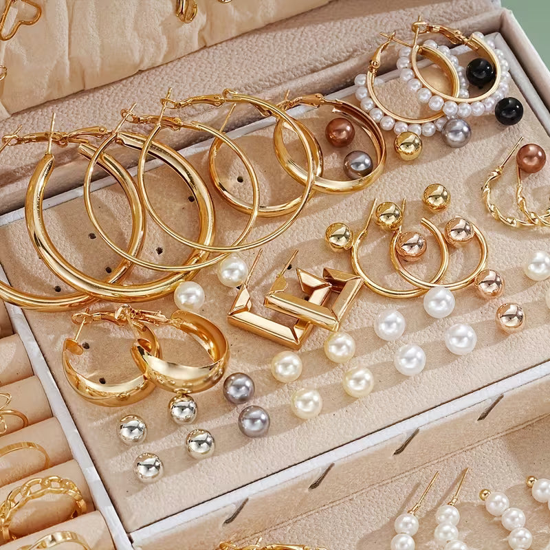 Stylish Elegant Assortment of Earrings, Necklaces, Rings, and Bracelets for Women - Versatile Casual Attire