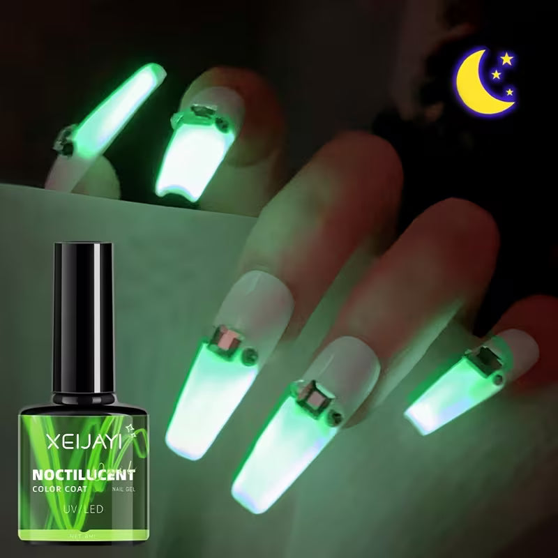 Glow in The Dark Gel Nail Polish Luminous Top Coat for Home Manicure
