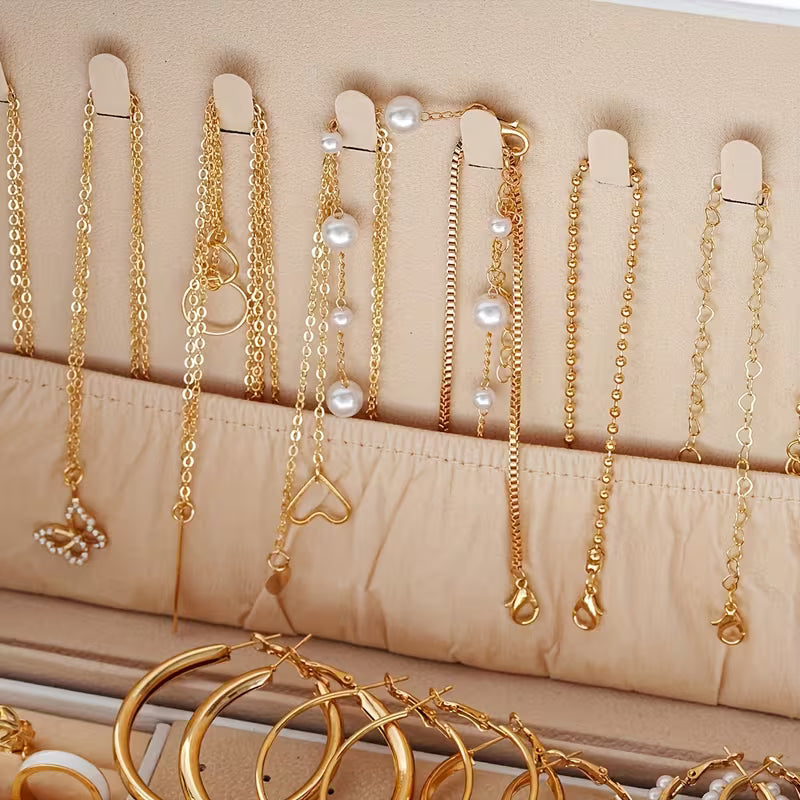 Stylish Elegant Assortment of Earrings, Necklaces, Rings, and Bracelets for Women - Versatile Casual Attire