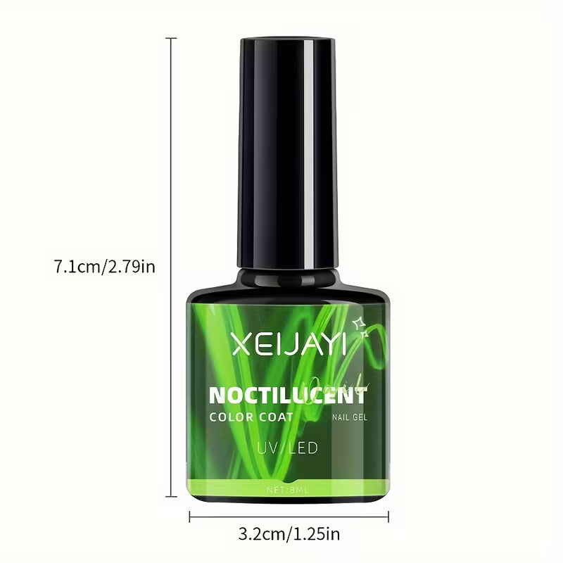 Glow in The Dark Gel Nail Polish Luminous Top Coat for Home Manicure