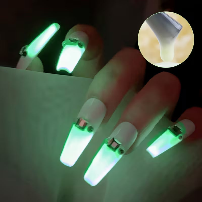 Glow in The Dark Gel Nail Polish Luminous Top Coat for Home Manicure