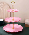Party Wedding 3 Tier Detachable Cake Stand With Handle For Desserts