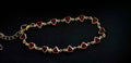 Golden tone Red Heart Shaped Bracelet