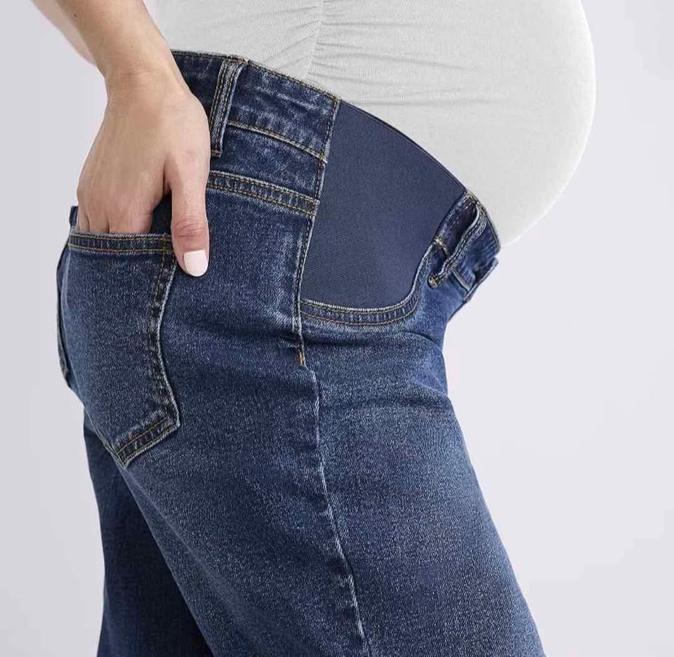 New with tag Navy Blue Maternity Side Panel Straight Jeans (New beginnings)