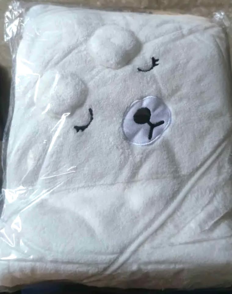 New Fast absorbing Baby Hooded Towel Bathrobe White Bear