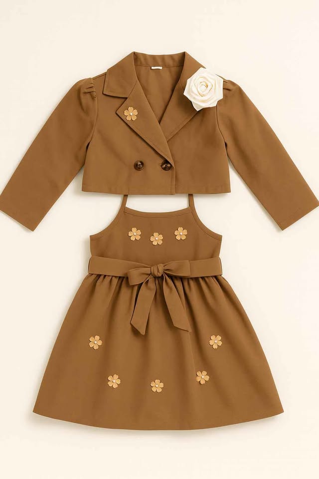 Elegant Dress and Jacket matching Outfit 3 to 4 years old