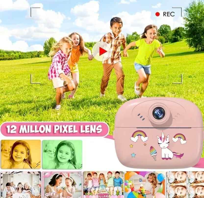 My First Camera Instant Camera Instant Print Dual Lens WiFi Camera with 32GB SD PINK