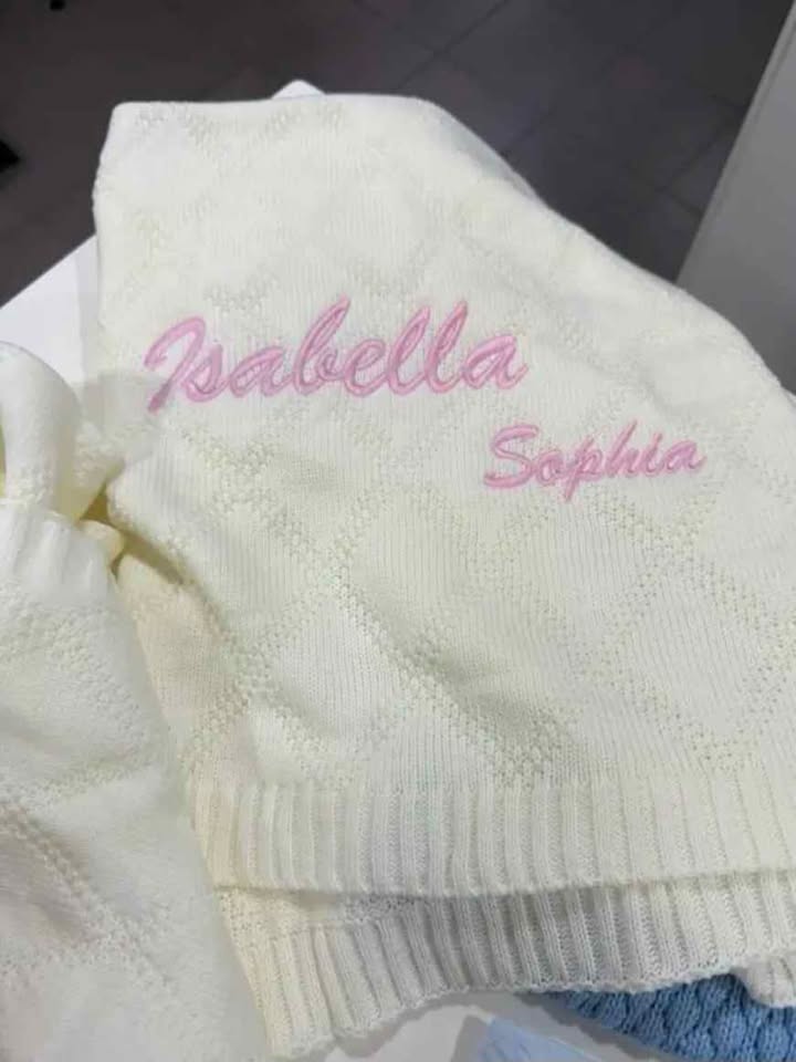 New Baby Blanket (LIMITED European Stock) It can be personalised with your baby's name or Initials.