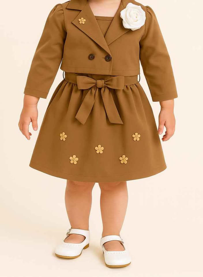 Elegant Dress and Jacket matching Outfit 3 to 4 years old
