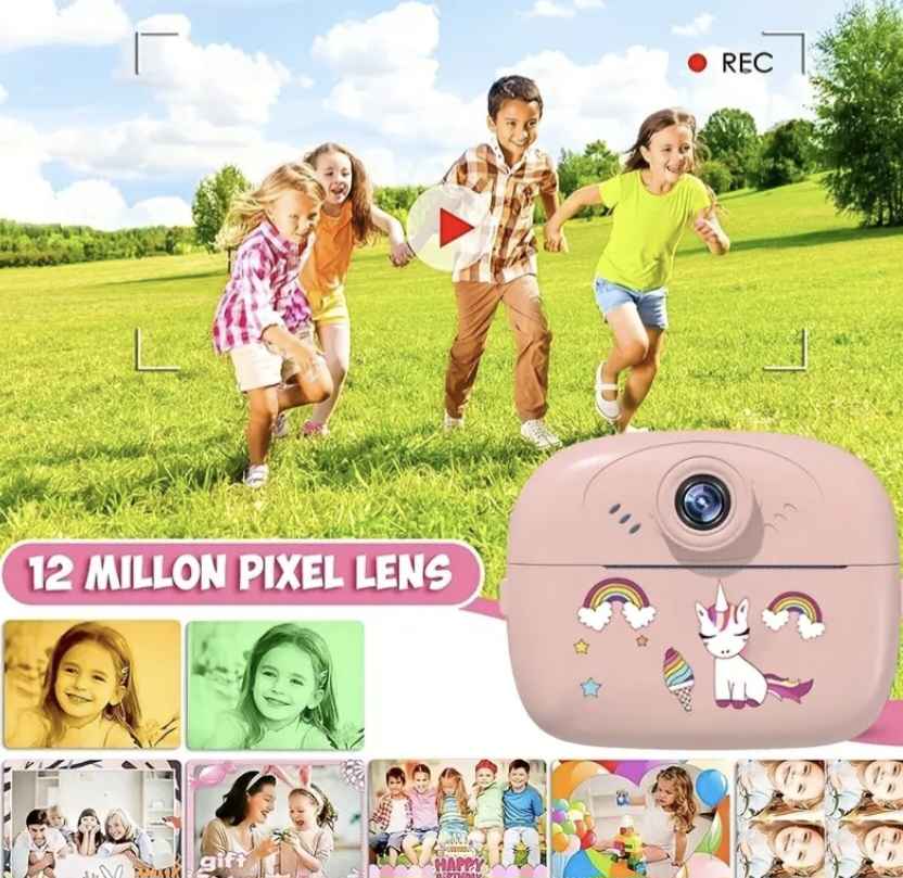 My First Camera Kids Instant Camera Instant Print Dual Lens WiFi Kids Camera with 32GB SD