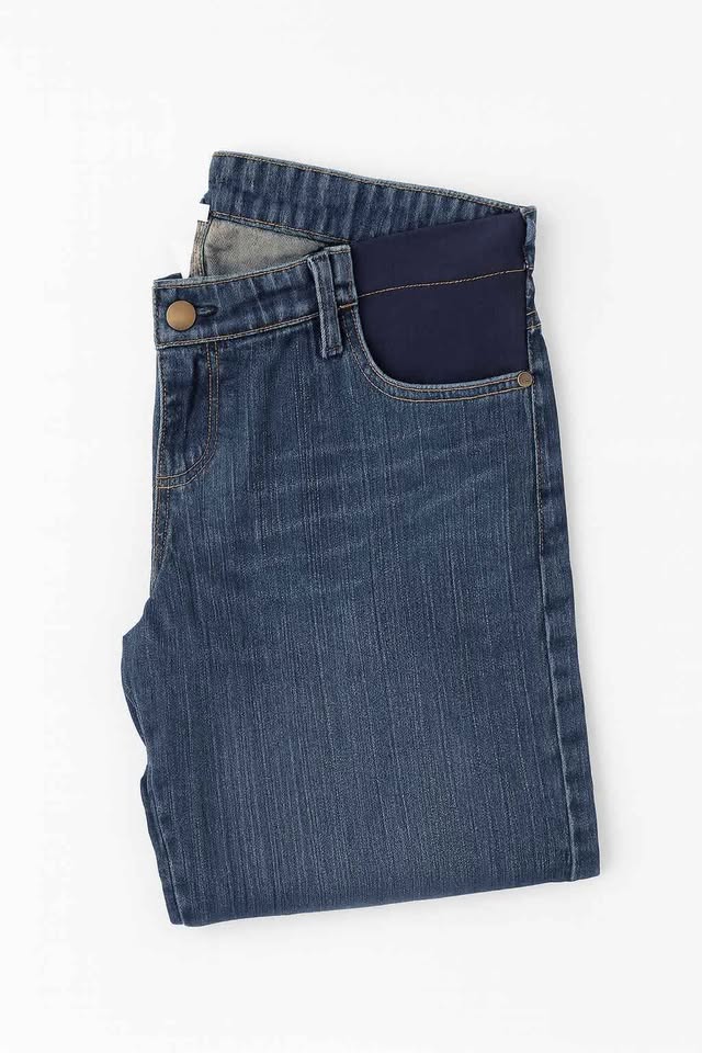New with tag Navy Blue Maternity Side Panel Straight Jeans (New beginnings)