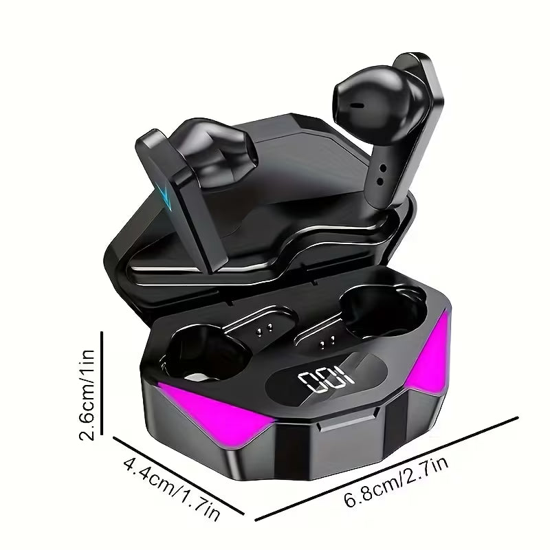 Wireless Headphones HD Smart Digital Display Compatible with All Phone Types