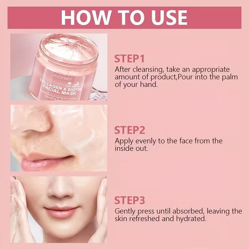 Day & Night Collagen Facial Mask with Biotin
