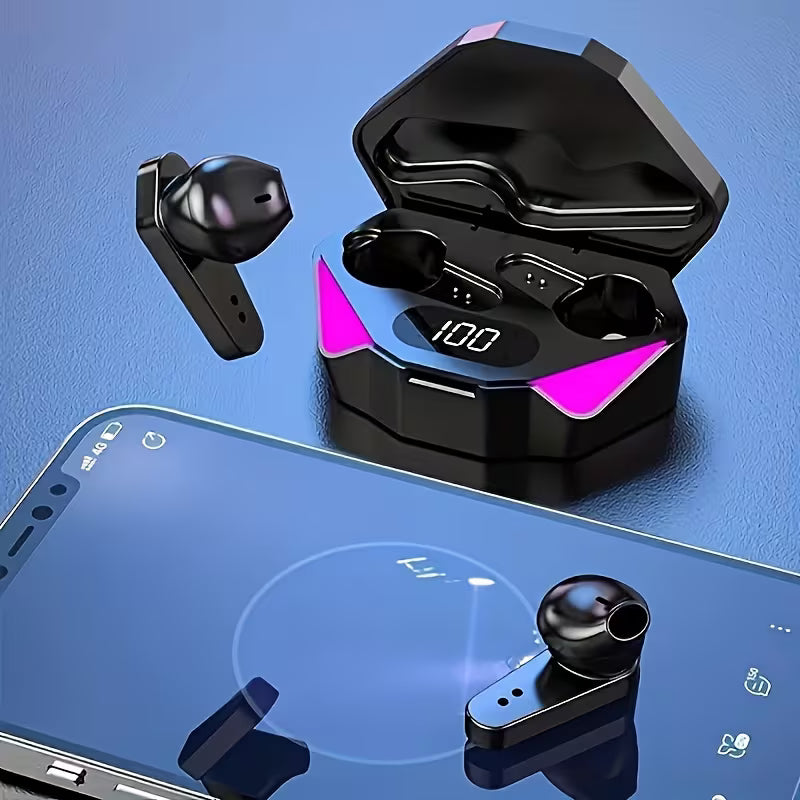 Wireless Headphones HD Smart Digital Display Compatible with All Phone Types