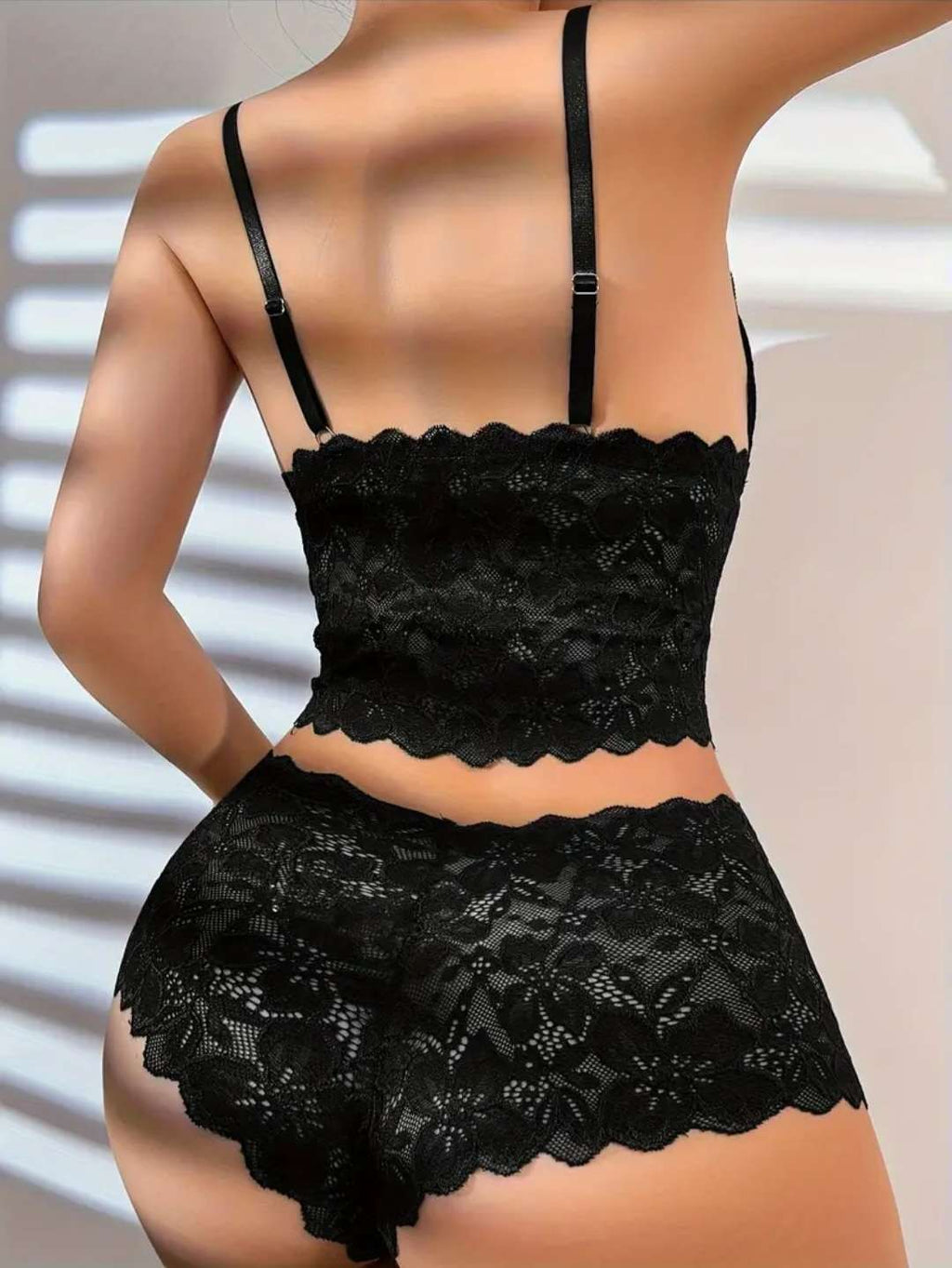 Lace push up bra set