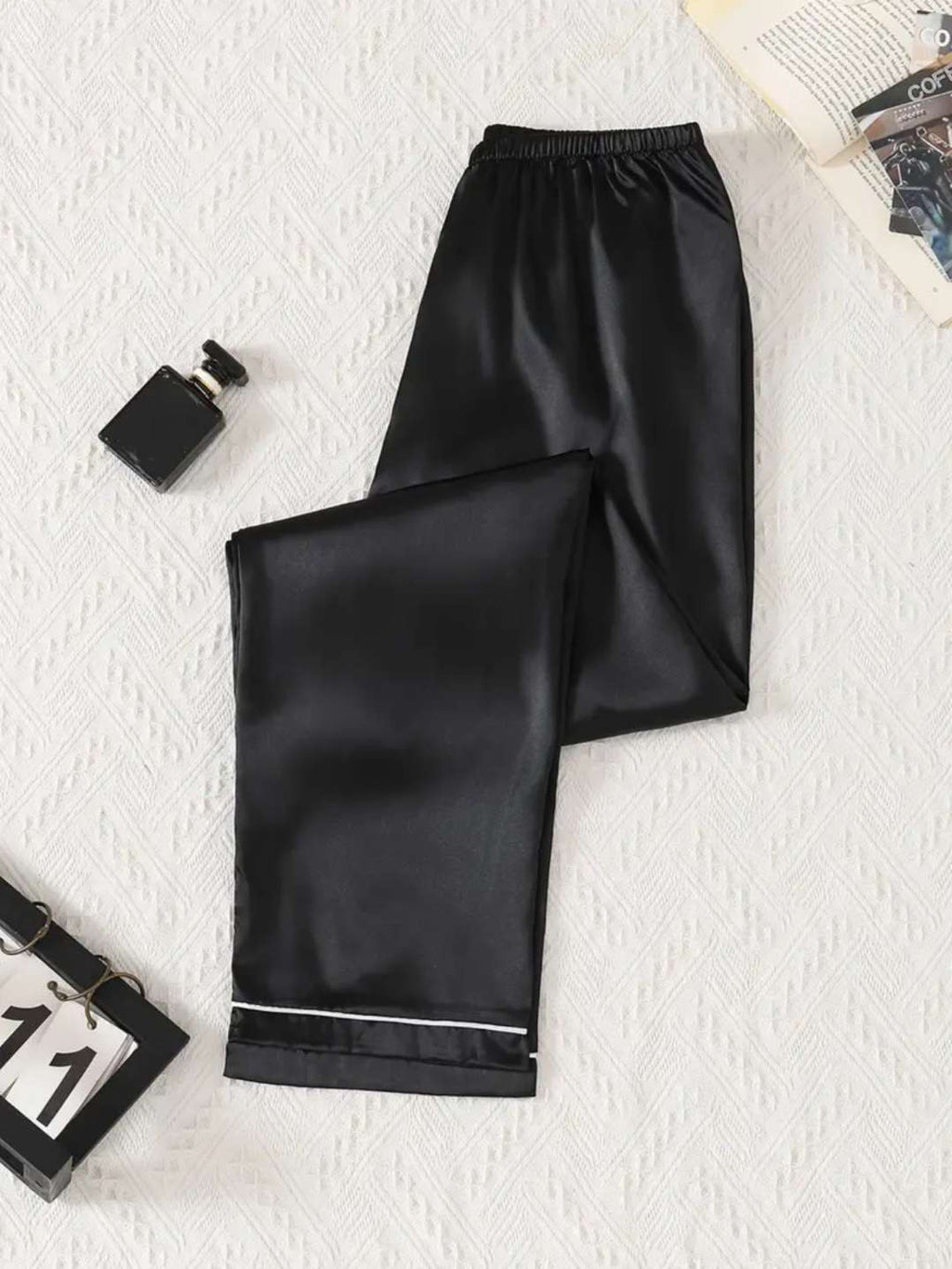 Cozy Long Sleeve Satin Pajama Set