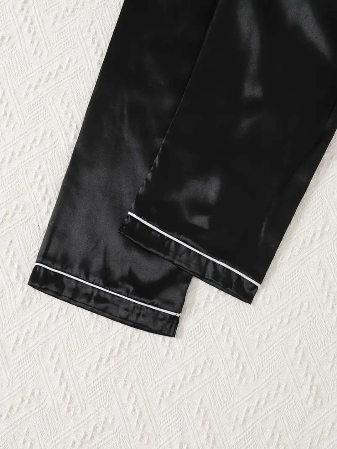 Cozy Long Sleeve Satin Pajama Set