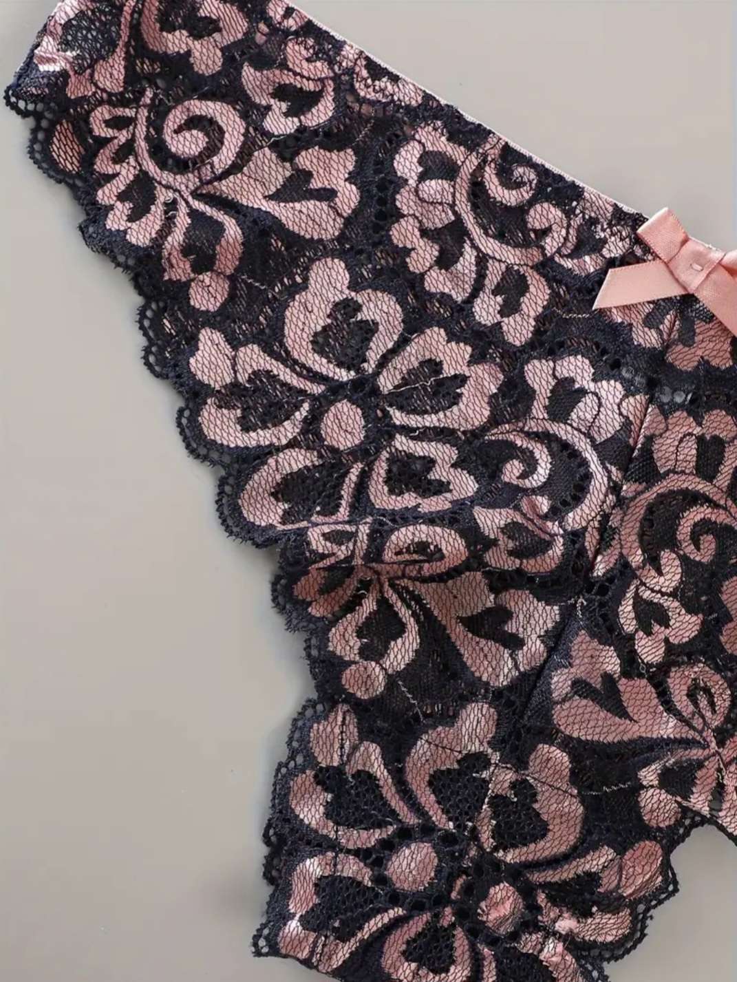 Floral pushup bra and underwear set