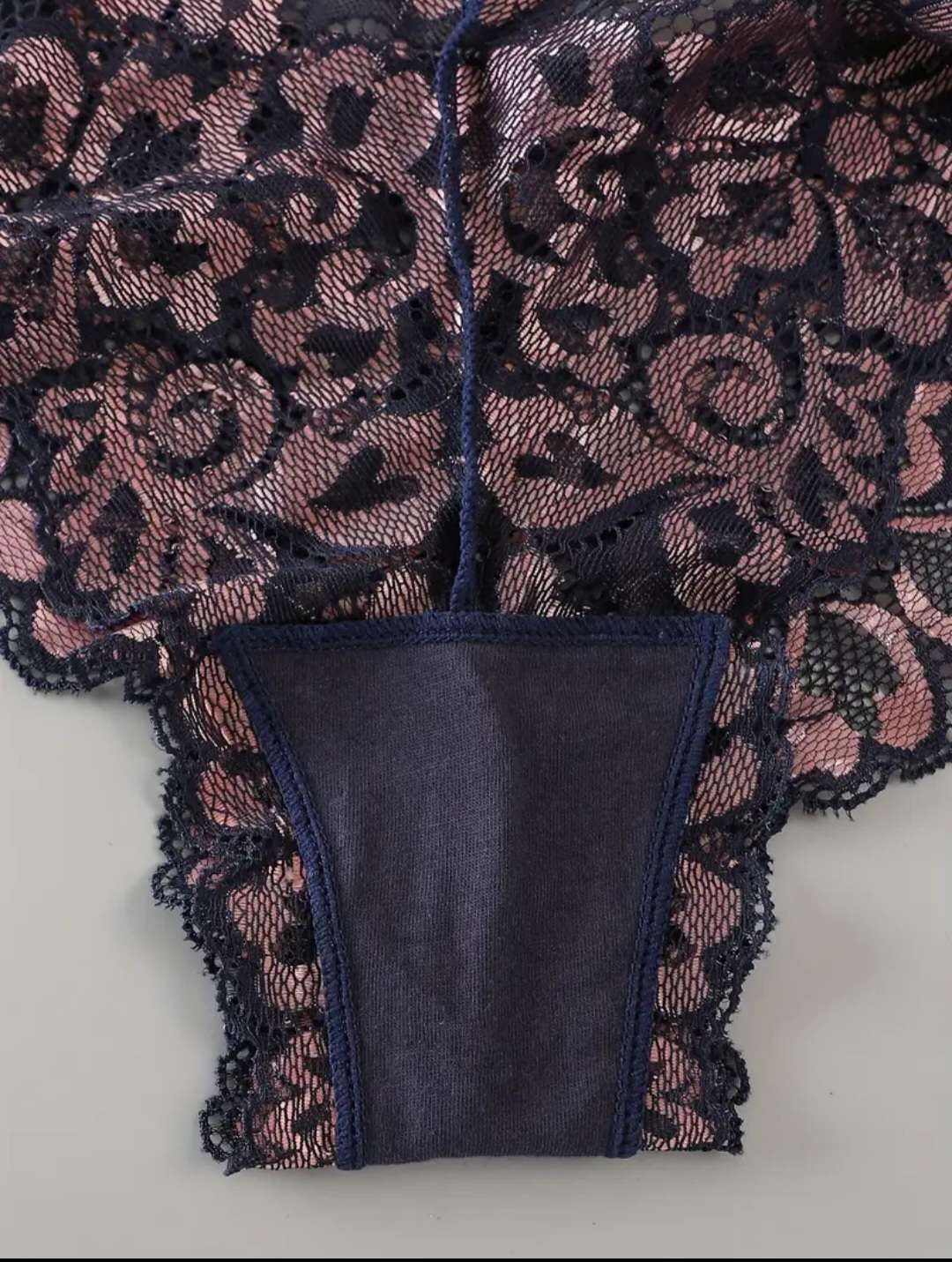 Floral pushup bra and underwear set
