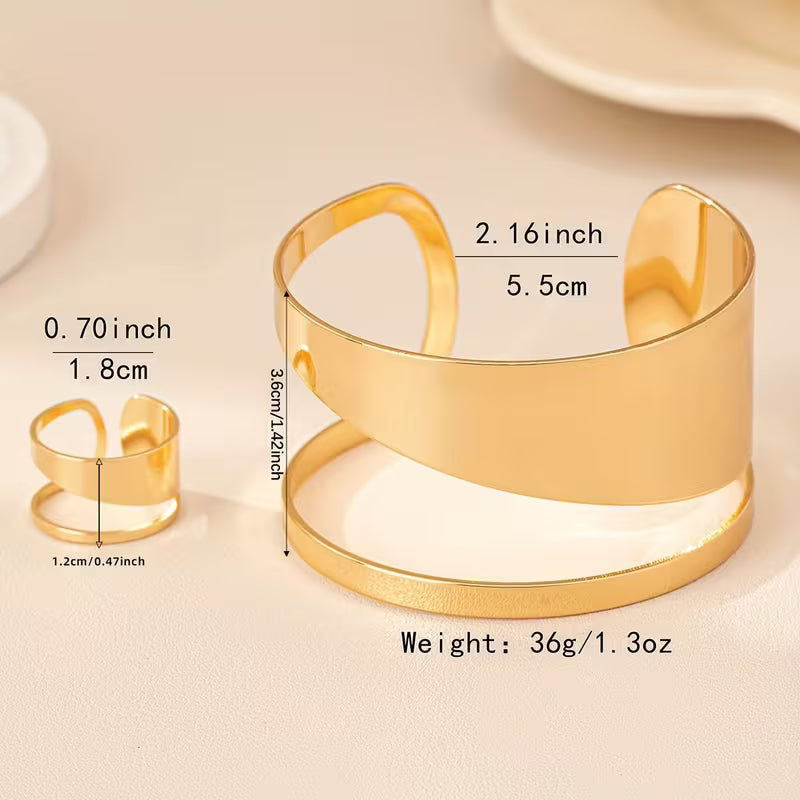 2 Piece Alloy Womens Jewelry Set