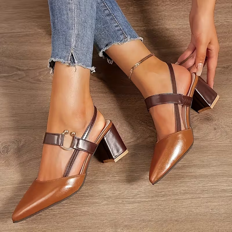 Casual Outdoor Women's Fashion Pointed Toe High Heel Sandals